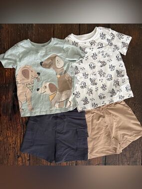 Cute puppy matching Cotton sets